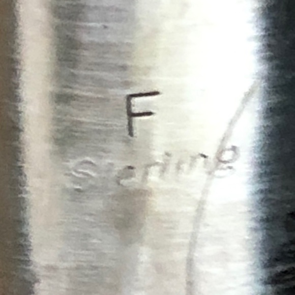 $98 Signed Southwest Artisan Vintage Estate Ring  Size 8 & 3/4 Marked F Sterling - Picture 2 of 10